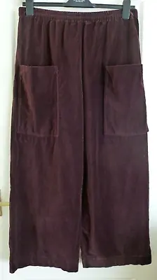 £69.99 • Buy Oska Wide Leg Velvet Trousers Purple Size 3 (14 - 16 UK) Ankle Length Lagenlook