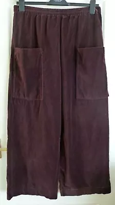 £69.99 • Buy Oska Wide Leg Velvet Trousers Purple Size 3 (14 - 16 UK) Ankle Length Lagenlook