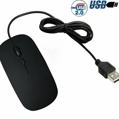 Universal Wired USB 2.0 Optical Mouse Mice For PC Laptop Notebook Desktop Black • $4.98