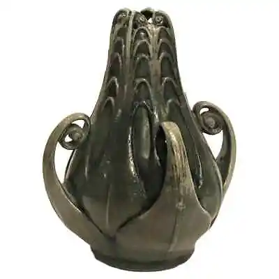 Paul Dachsel For Turn Teplitz Austrian Jugenstil Ceramic ‘Fern’ Vase Ca. 1900 • $1600