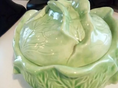 Vintage Holland Mold Ceramic Cabbage Lettuce Serving Dish Container • $12.50