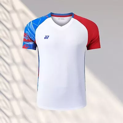 2024 New Yy Men's Badminton T-Shirt Tennis Clothes Polyester Sport Run Tops • £22.79