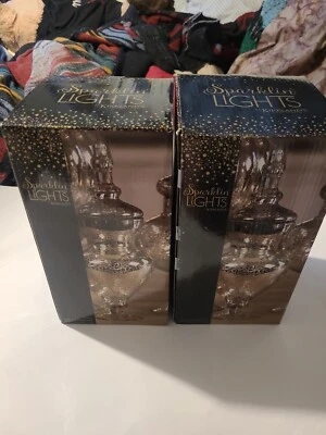 $10 • Buy Set Of 2 Kirkland's Sparklin' Lights 11.2 Inch Pre Lit Mercury Apothecary Jars