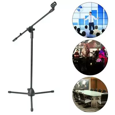 Professional Boom Microphone Mic Stand Holder Adjustable With Free Clips • £11.69