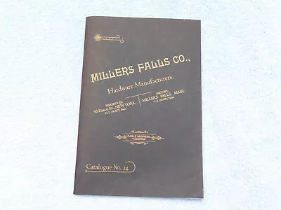 C.1894 MILLERS FALLS Tool Catalog #24 - Bit Braces Levels Saws Vises Chisels • $19.99