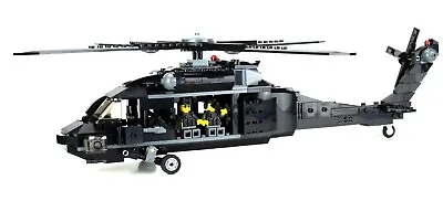 £148.82 • Buy Custom Army Transport Helicopter Military UH-60 Minigun Made W/ Real LEGO® Brick