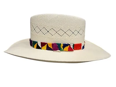 Vintage Churchill Ltd Genuine Shantung Panama Hat Size 7 1/8 Mens • $40