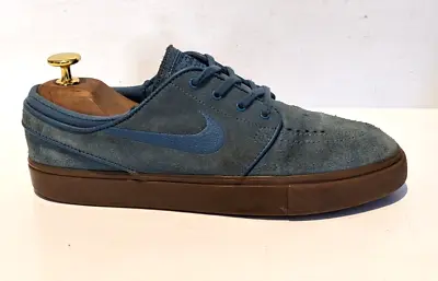 NIKE SB Zoom Stefan Janoski NOISE AQUA Blue Suede Gum Sole - UK 6 EUR 40 • £13.99