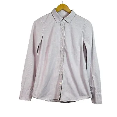 J Crew Haberdashery Striped Shirt Pink White Black Button Up Size XS • $14.99
