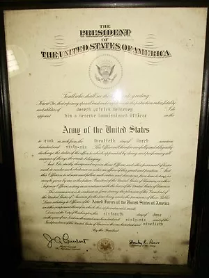 Vietnam War Era Reserve Commissioned Officer Appointment Certificate US Army1966 • $42.96