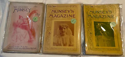 MUNSEY Pulp MAGAZINE - DEC. 1895 April 1894 March 1894 Lot Of 3 • $99