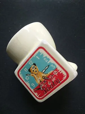 Vintage Sooty Eggcup Keele Street Pottery Cream With Clock Face • £9.99