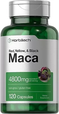 Maca Root Capsules 4800 Mg | 120 Pills Peruvian Maca Extract For Men Gluten Free • $21.99