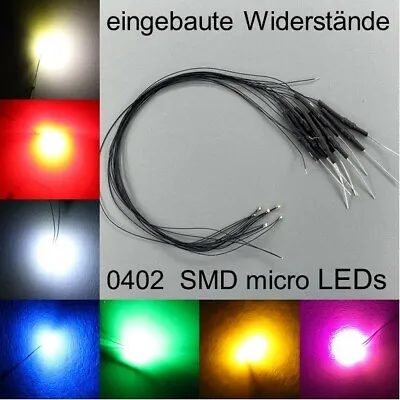 Wired 0402 Mini SMD LEDs All Colors With Resistance Micro LED • $23.44