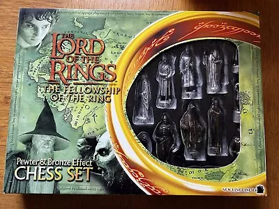 Lord Of The Rings Chess Set  Fellowship Ring Pewter Bronze Effect • £35
