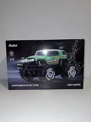 NEW Ruko 1601AMP2 Amphibious RC Car Truck 1:10 Scale 4WD Toyota FJ CRUISER Green • $59.99