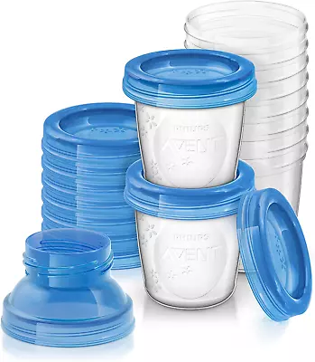 Philips Avent Breast Milk Storage Containers With Lids 180Ml 10-Pack SCF61... • $32.69