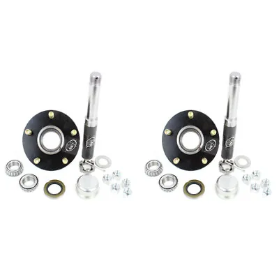 PAIR(2) SOUTHWEST WHEEL 2000 Lbs Trailer Axle Spindle W/ 5-4.5  Bolt Circle Hub • $89.99