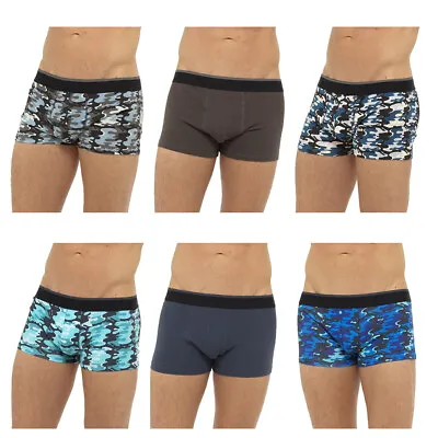 Mens 3 Pack Boxer Hipster Trunks Camouflage Camo Shorts Underwear  M L XL XXL • £8.99