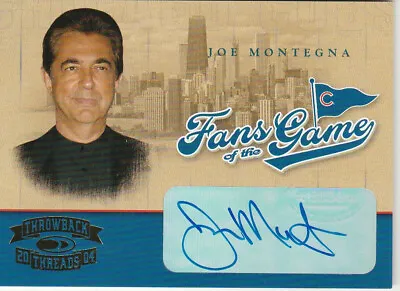 $75 • Buy Joe Montegna 2004 Throwback Treads Fans Of The Game Auto