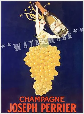 Champagne Joseph Perrier 1926 Vintage Poster Print Decor Art French Drinks Art • $21.58