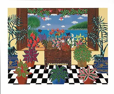 Joanne Netting - Tropical Conservatory Hand-signed Serigraph • $195