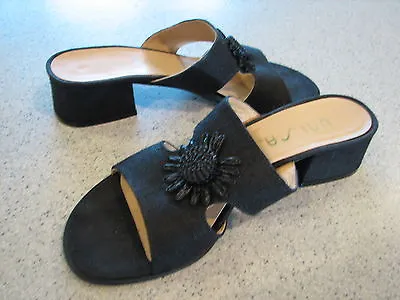  *unisa Black Fabric Slide 1.5  Heels Size 7.5 Aa • $11.89
