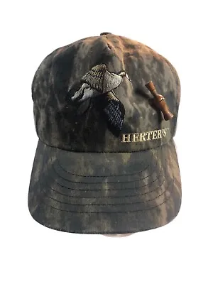 $69.99 • Buy Herter’s SnapBack Camouflage Embroidered Goose Hat With Goose Call Pin Vintage