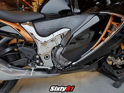 Chrome Hayabusa Frame Covers Voodoo Suzuki 1999-2018 2019 2020 2022 2023 2024 • $150