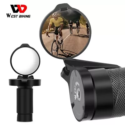 WEST BIKING Bicycle Rearview Mirror Road Bike HD Convex View Mirror 16-22mm 1pcs • $10.78