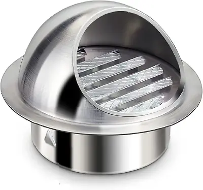 4 Inch Wall Vent Cover  Stainless Steel Round Exhaust Grille Ventilation Outlet • $22.49