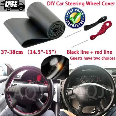 DIY Car Steering Wheel Cover Needle Thread Anti-slip Black For Volvo VNL VN VNM • $17.99