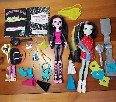 Monster High Dolls Lot Draculaura Frankie Stein W/ Accessories Shoes Diary • $19.99
