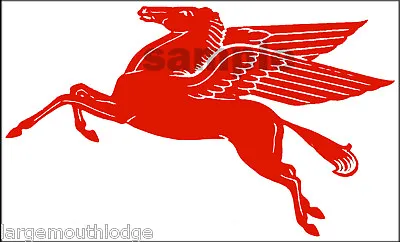 New Peel And Stick Mobil Gas Oil Decal 2   Pegasus Horse  • $2.75