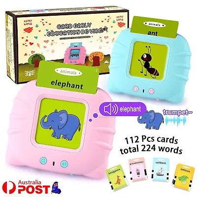 $4.98 • Buy Talking Flash Cards For Toddlers, Preschool Words Learning Cards Toy For Kid New