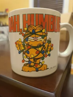 Garfield Vintage Bah Humbug 1978 Christmas Collector Holiday Coffee Mug Cup • $7.99
