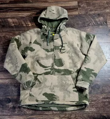 Cabela's Mens Wooltimate Pullover W/ 4Most Windshear Jacket Outfitter Camo Sz L • $72