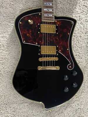 D'Angelico Limited Deluxe Ludlow Solid Body Guitar Solid Black DADLUDSBKGS • $995