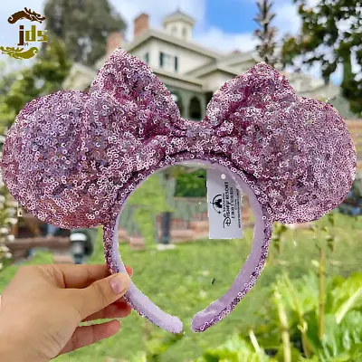 Ears Headband Pink Sequins Bow Anniversary Collection Minnie Mouse Disney Parks • $17.45