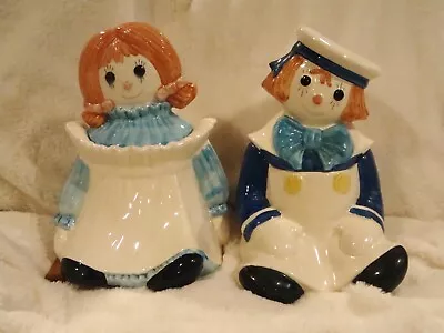 Vintage Metlox Poppytrail Raggedy Ann & Andy Cookie Jars 1960s-70s VG Condition • $57.75