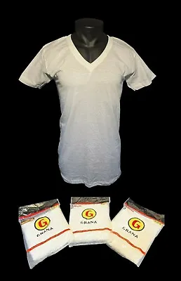 LOT Of 3 3PKS GRANA NOS US MILITARY WHITE V-NECK T-SHIRT MEN'S MEDIUM 9 T-SHIRTS • $22.95