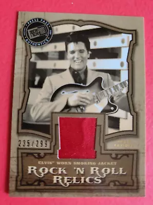 Elvis Presley Worn Red Smoking Jacket Swatch Piece Memorabilia Card 235/299 Gold • $54.95