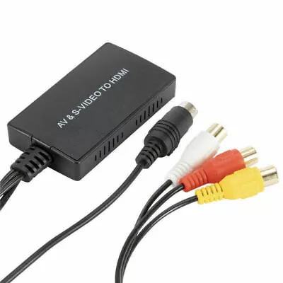 HDTV DVD S-Video To HDMI Converter AV To HDMI Adapter RCA Conver RCA Conver M8X2 • £14.56