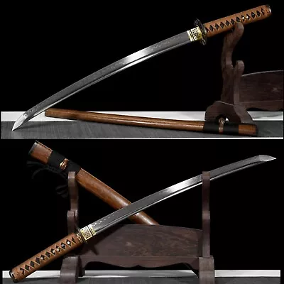 High Quality Clay Tempered T10 Steel Japanese Samurai Sword Wakizashi Sharp***** • $238.27