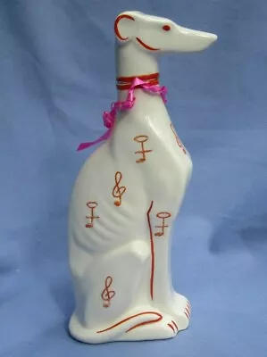 WHIPPET ITALIAN GREYHOUND Goebel Germany Dog DECANTER 8  ORANGE Figurine SALE • $249.99