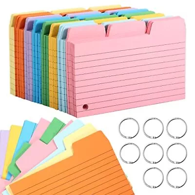 400 Pcs Colored Index Cards 3x5 Inches Ruled Index Cards With Ring Blank Flas... • $21.77