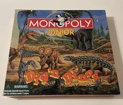 Vintage Dig'n Dinos Monopoly Junior Game By Milton Bradley - 1998 Ed - Complete! • $21.29