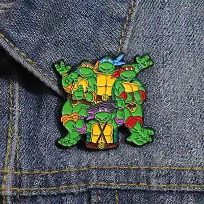 Teenage Mutant Ninja Turtles Metal Enamel Pin Badge Brooch Novelty Cartoon Movie • £5.99