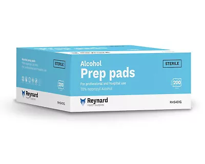 200 Reynard Alcohol Wipes Prep Pads Swabs Ipa Sterile Medical Isopropyl 70% Skin • $8.95