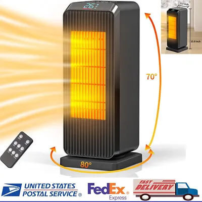 Fast Heating Electric Space Heater Low Energy 1500W W/ Thermostat ECO Efficient • $56.98